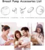 Wearable Breast Pump Accessories Silicone Flanges Breast Shield Valve Diaphragm Linker Collection Cup for S9 S10 S12 4
