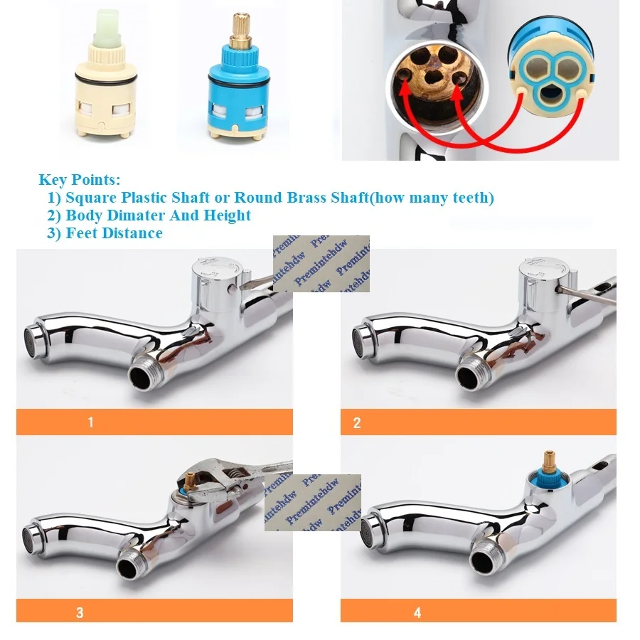 Shower Faucet 2 3 4 Ways Diverter Valve Cartridge Replacement Part Square Plastic Round Brass Shaft diverter valve,faucet cartridge