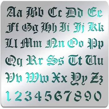 Gothic Alphabet Stencil Set 1