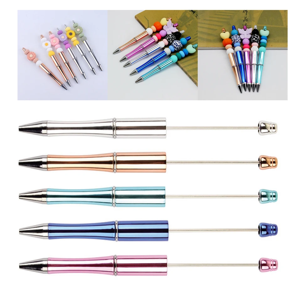 WEWAYSMILE 5 Pièces Stylo À Bille En Plastique, Perles Stylos