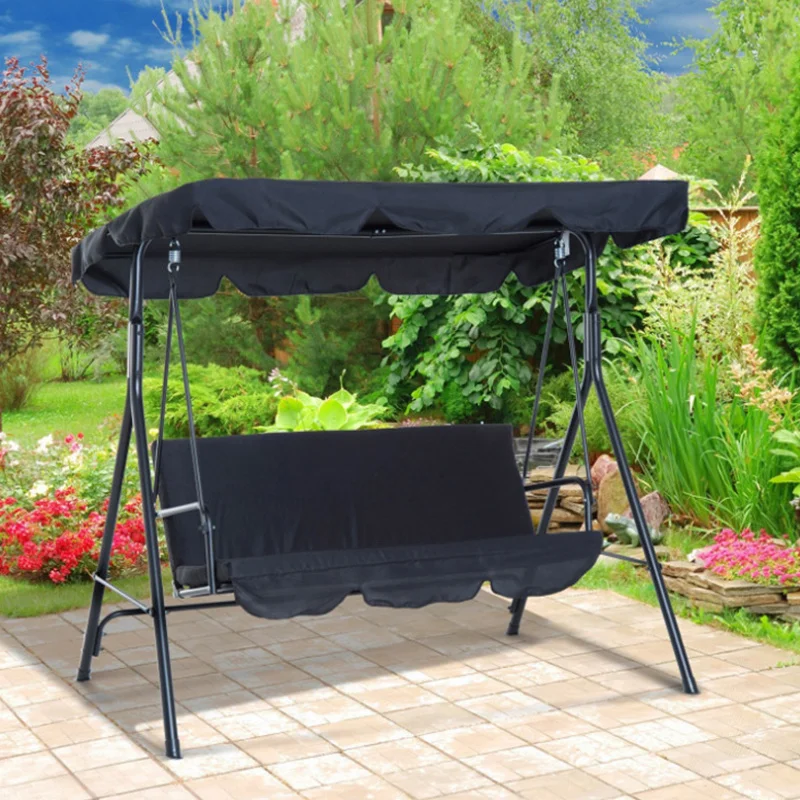 3 Seat Swing Canopies Seat Cushion Cover Set Patio Swing Chair Hammock Replacement Waterproof Garden sun shade sail