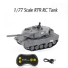 RC Mini Toys 2.4G RTR Tank 1/77 Scale German Panther WW2 Tanks Model 360°Rotation LED Light Radio Control Gifts for Boys TH23991 1