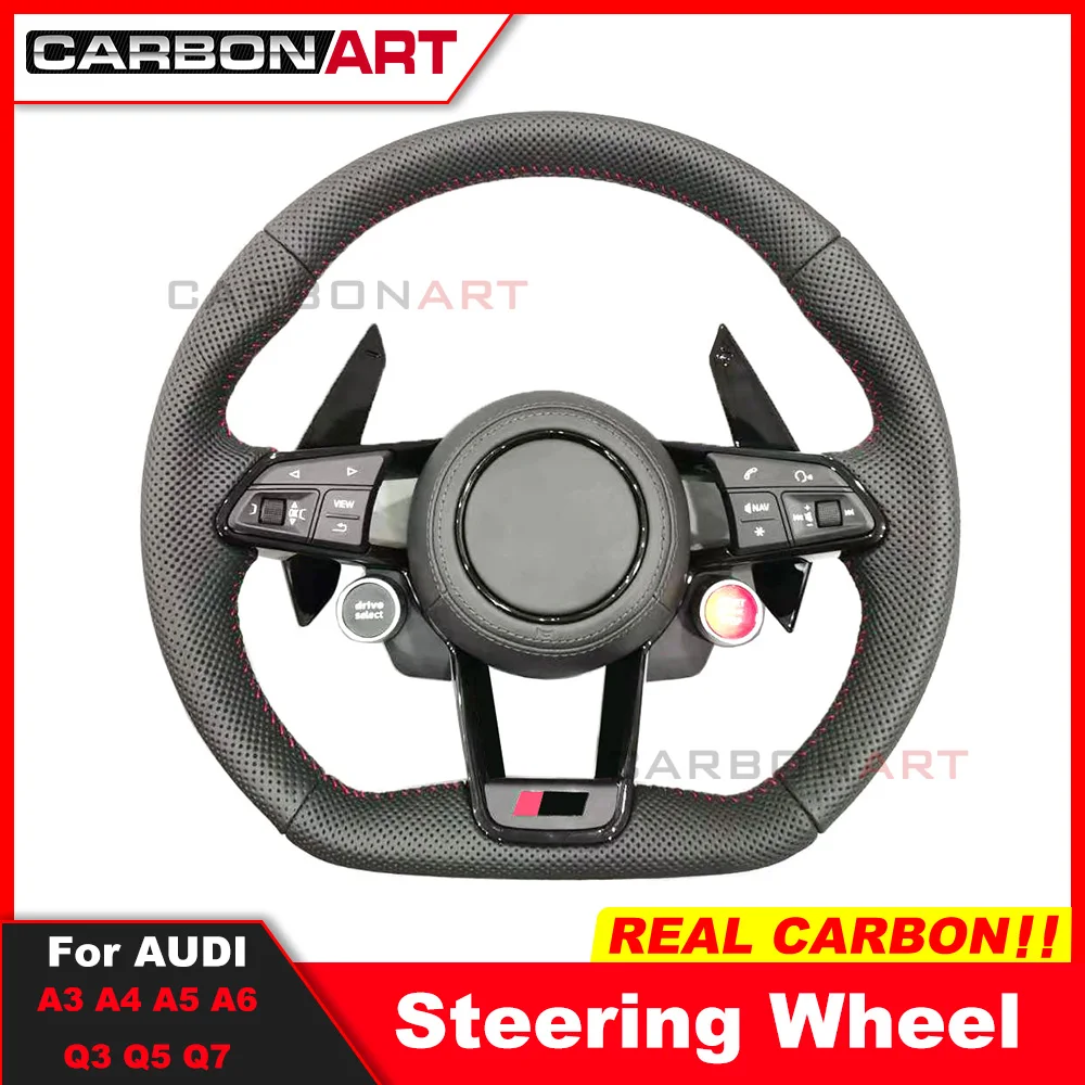 

Year 2008-2019 Real Carbon Fiber Steering Wheel Core For aud i R8 TT TTS TTRS R8 V8 V10 Model R8 Upgrade Steering Wheel For audi