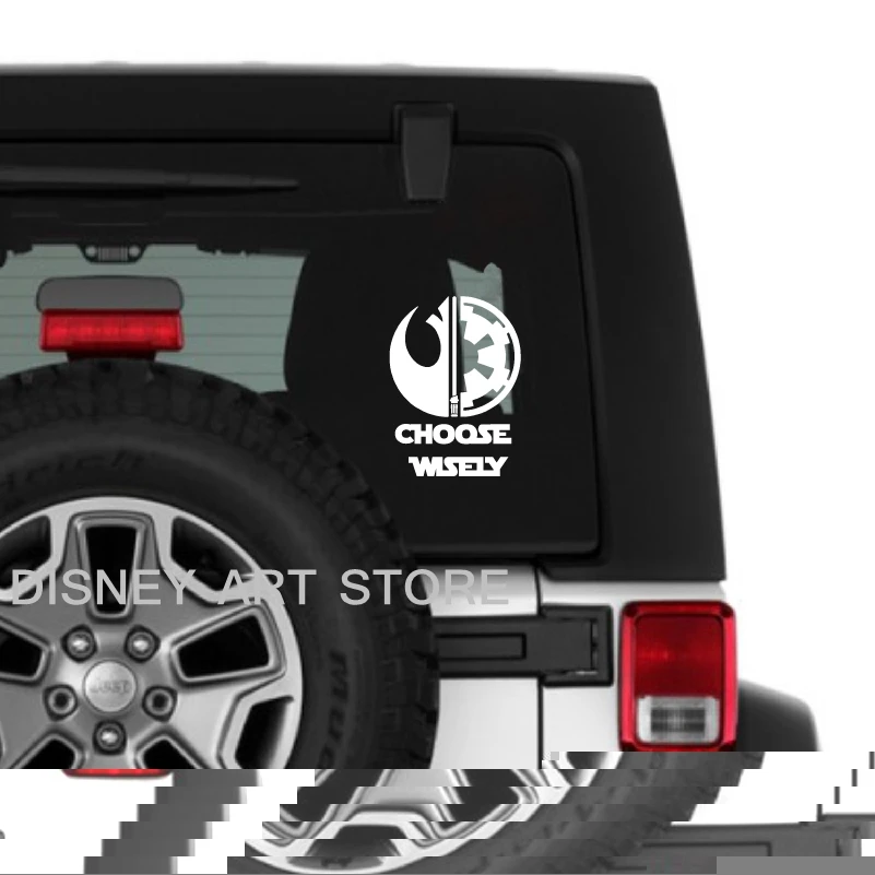 Vinyl stickers Choose Wisely Star Wars Vinyl Sticker Phone Laptop Decals Dark Side Jedi Sith Empire Vinyl Decal Mug Car Window Bumper Decor