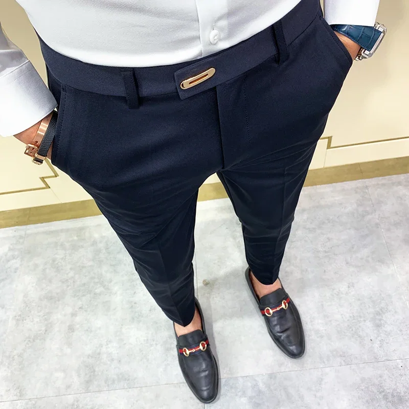 Pantalones De Pana Con Cintura Elástica Para Hombres Mayores - Cómodos Otoño Invierno, Pierna Recta Con Bolsillos