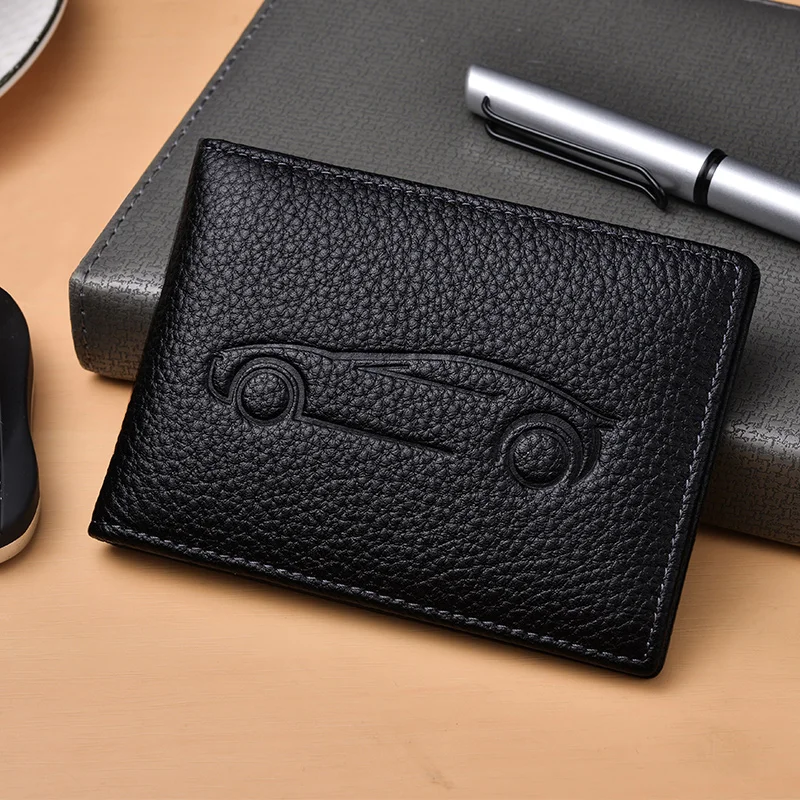 

Pierre Cardin men's card holder Commerce Fashion Genuine leather Driver's license wallet Multifunctional black designer purse