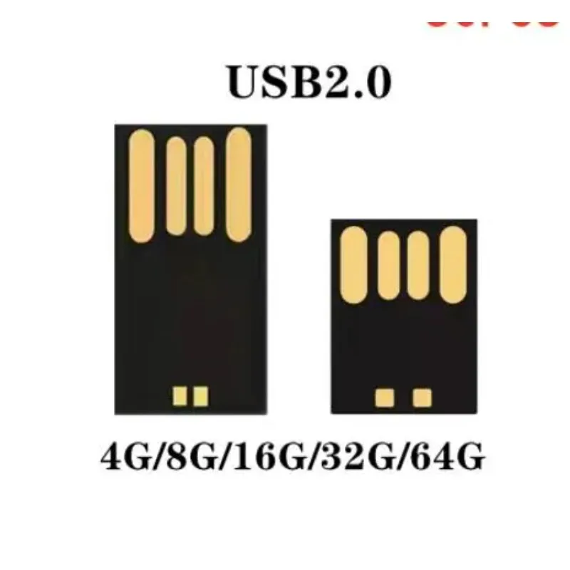 

10PCS waterproof UDP memory flash 4GB 8GB 16GB 32G 64GB 128GB USB2.0 short long board Udisk semi-finished chip pendrive Factory