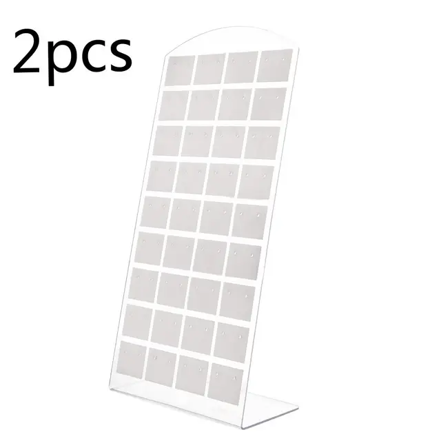 2 pièces mode Portable boucles d'oreilles clous d'oreille support en plastique bijoux présentoirs boucle d'oreille vitrine organisateur support de rangement