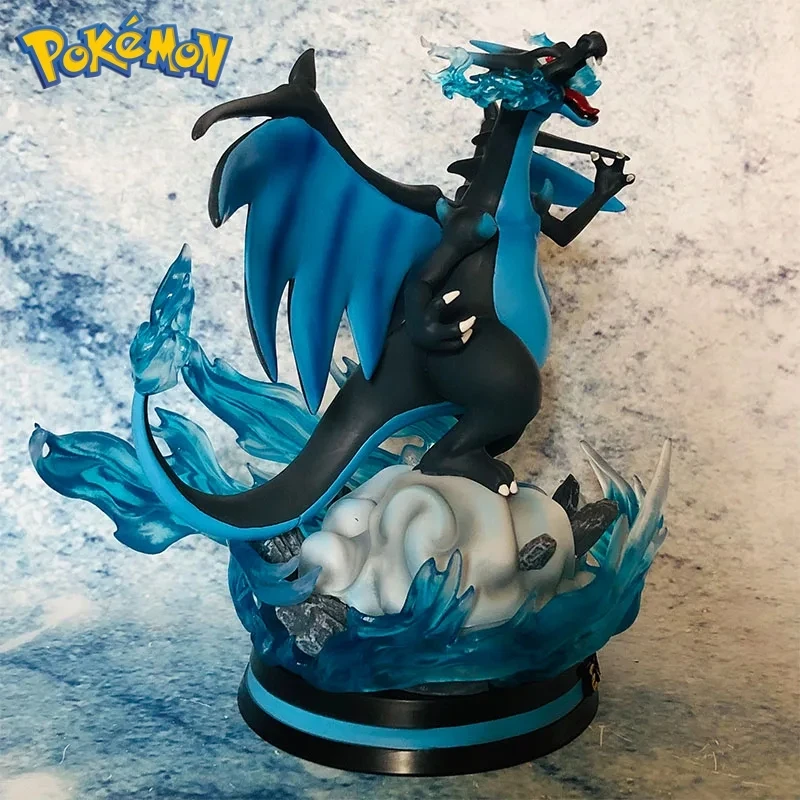 

Pokemon 28cm Anime Figures Mega Spitfire Dragon Statue Handmade Pvc Model Desktop Decoration Collection Edition Kid's Toy Gift