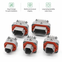 DT13 Series  Waterproof  Automotive PCB Right-Angle Header Connector 2/3/4/6/8/12Pin Male/Female Kit for Car Truck Bus Marine 3