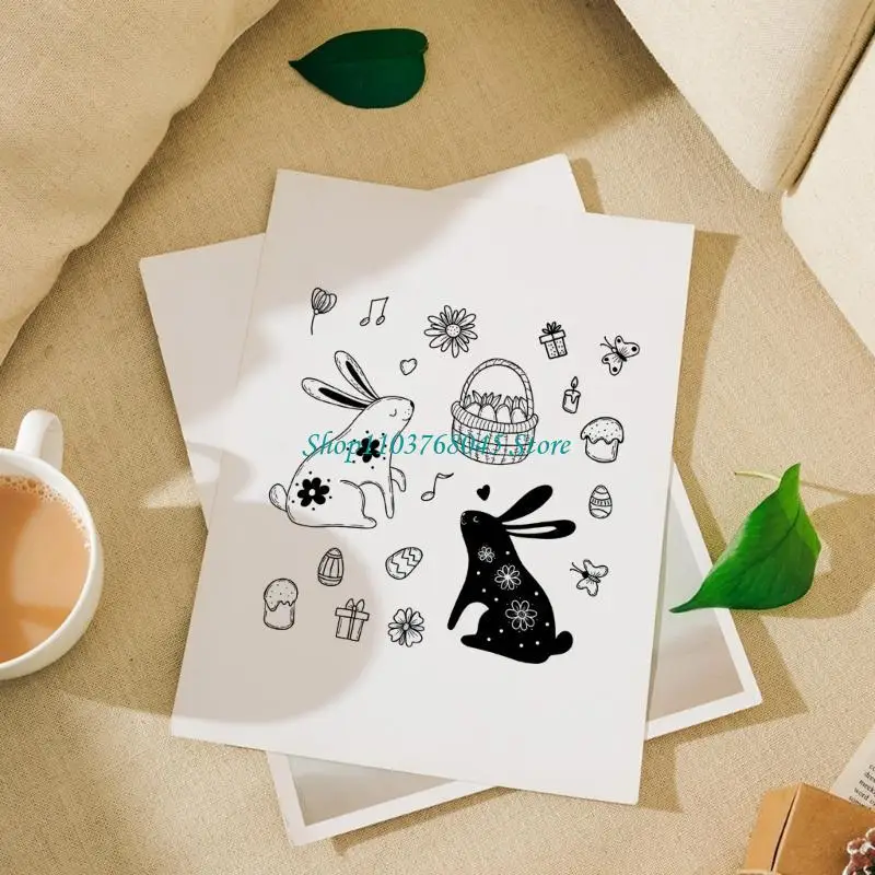 R53F Tier Silikon Clear Stamps für die Kartenherstellung Scrapbooking Prägung DIY Album Herz Gummidichtung Stempel Handwerk – Detail 7