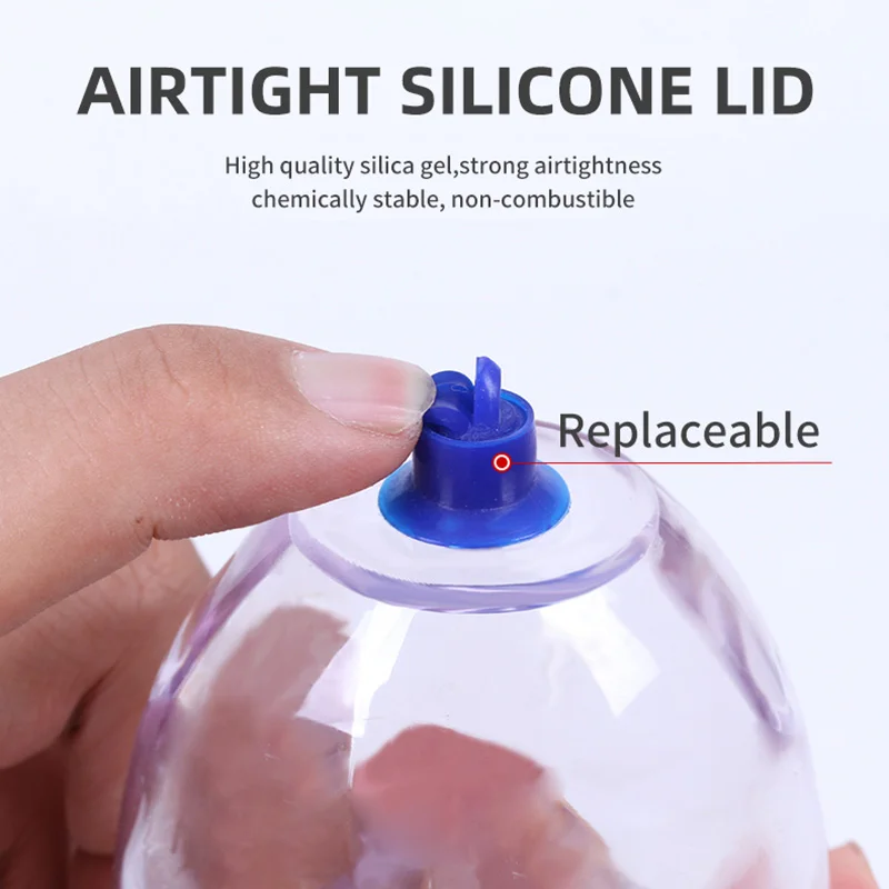 2 Pieces Enlarge Breast Cupping for Female Breast Massager Chinese Vacuum Set 13.5cm Female Cupping Massage Vacuum Cup Set 2