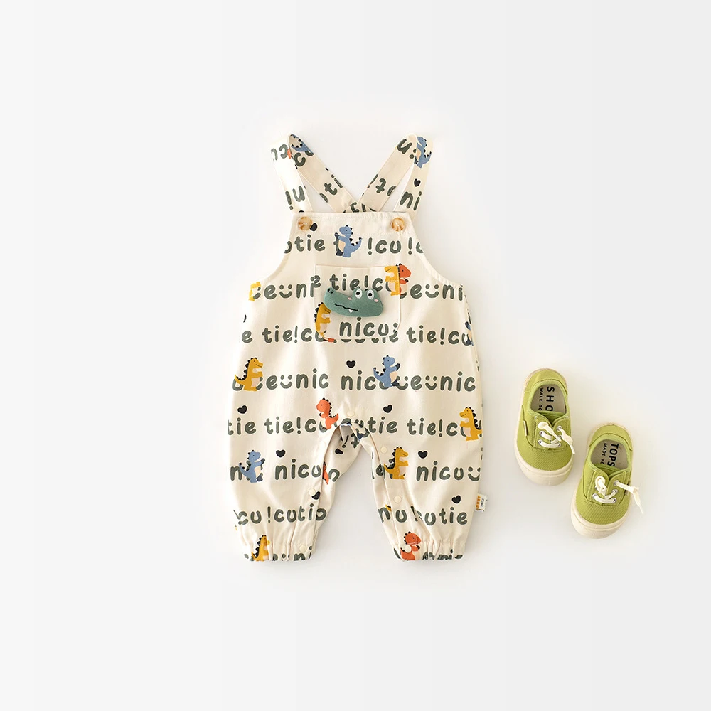 Cute Baby Jumpsuit Dinosaur Romper for Spring