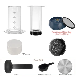 CAFEMASY Portable Espresso Coffee Maker and French Press with Filters (Clear Aeropress B)