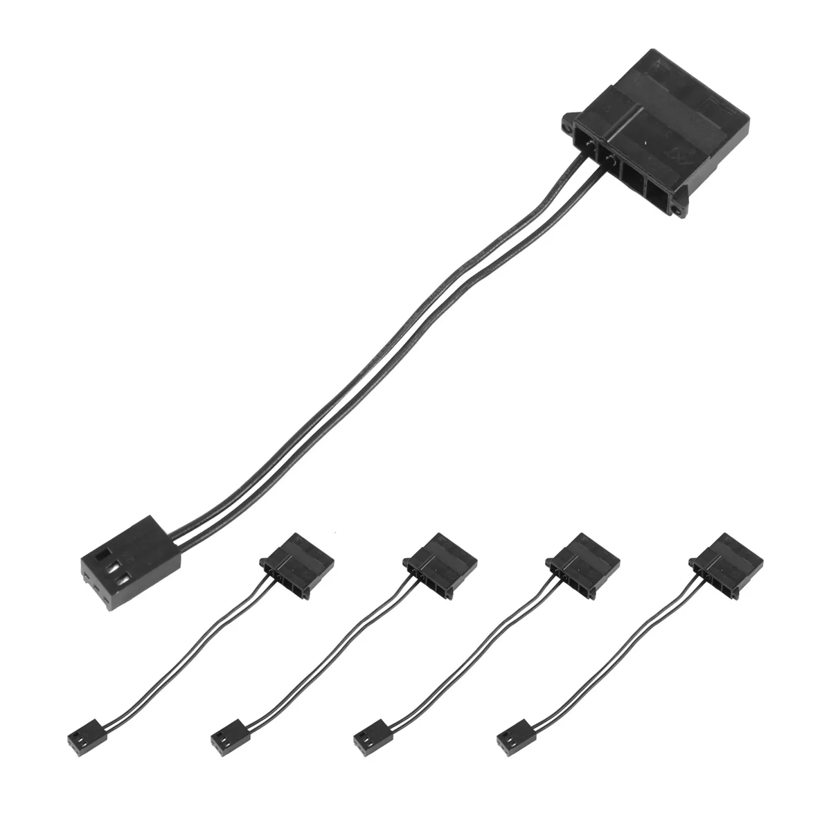 

5Pcs IDE to 3 Pin Fan Power Cable Molex D Plug Power to 3 Pin Connector Computer PC Cooling Convertor Cable