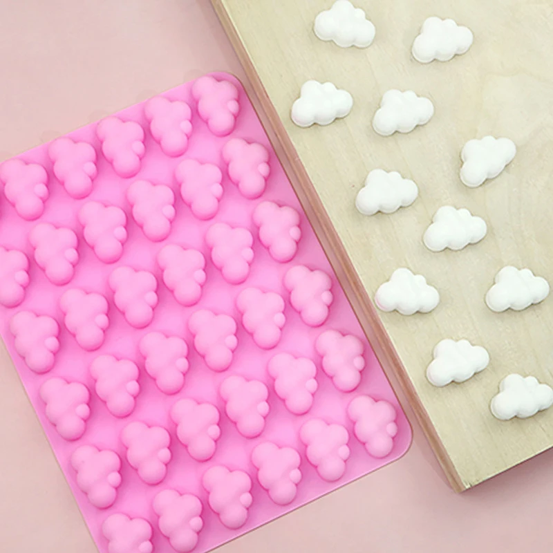 

Clouds Silicone Mold Weather Shape DIY Baking Cake Chocolate Fondan Ice Cube Mold Chocolate Mousse Cake Decor Baking Mould