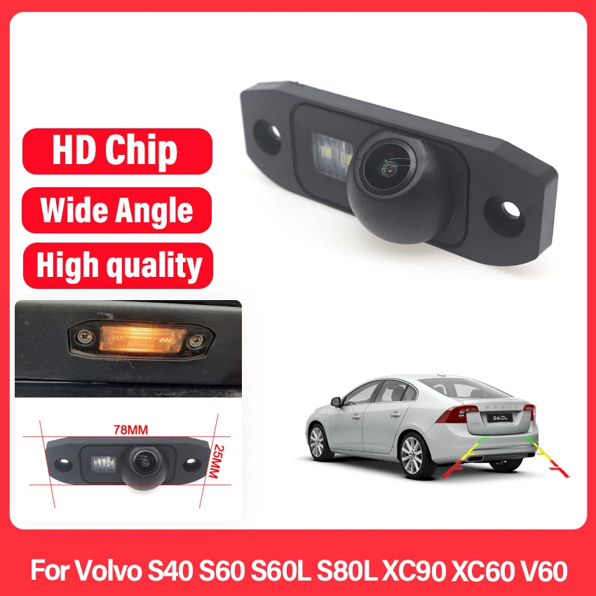 

Камера заднего вида HD 1080P 170 ° рыбий глаз для Volvo S40 S60 S60L S80L XC90 XC60 V60 широкий угол