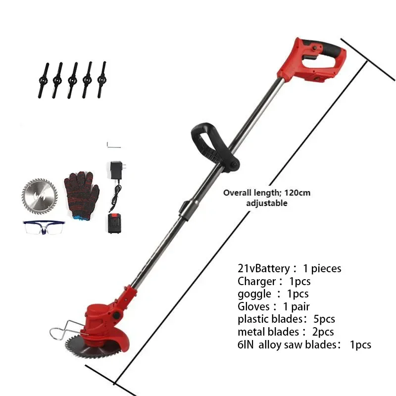 Multi Function Household Rechargeable Mower Lithium Lawn Mower Grass Trimmer Electric String Cordless Grass Cutting Machine