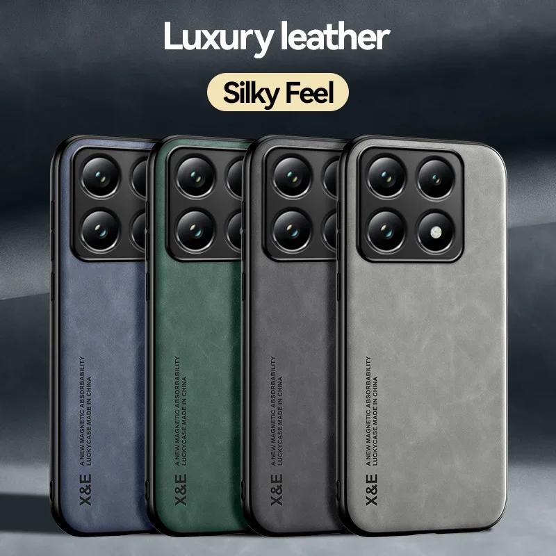 Leather Magnetic Case with Camera Lens Protection