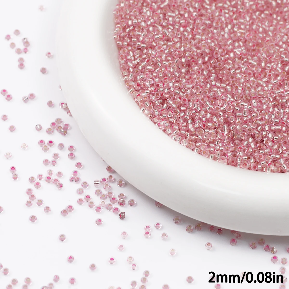 90g Transparent Glass Seed Beads for Jewelry Crafting and DIY Projects