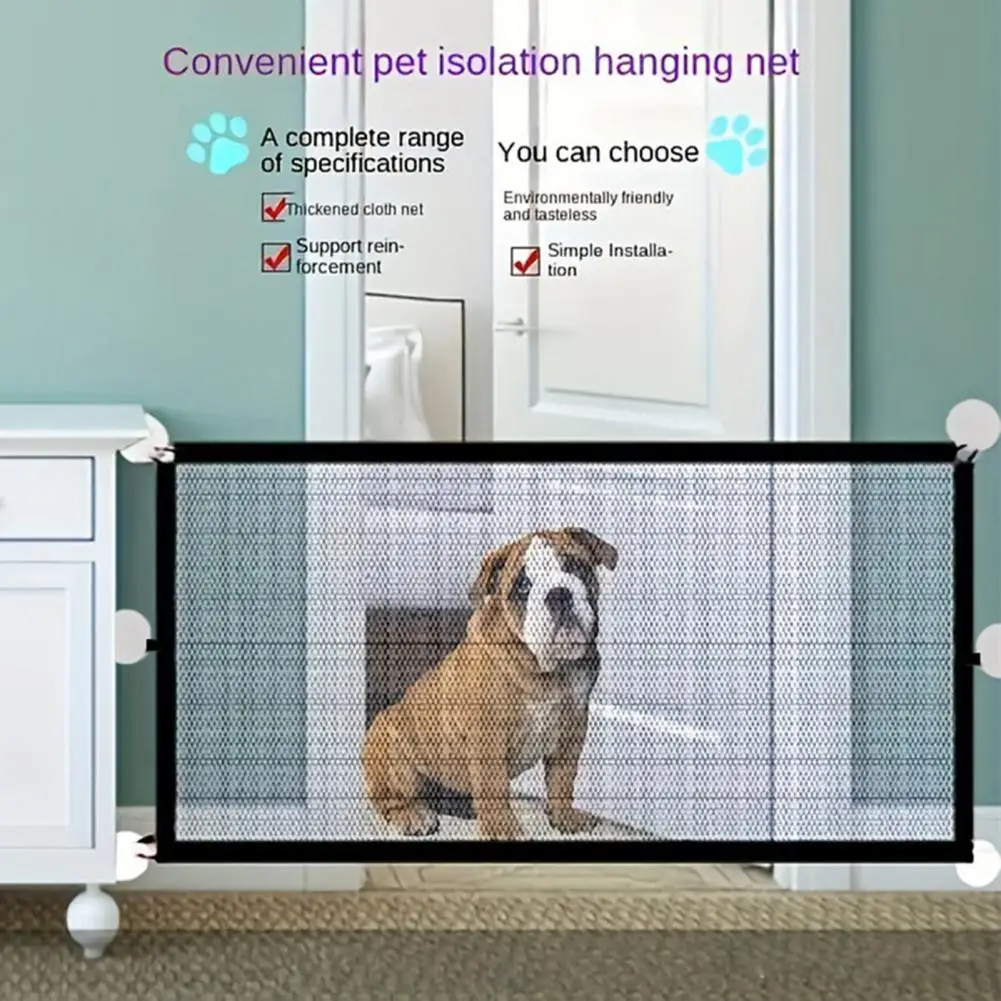 Pet Barrier Fence Net Indoor Safety Fence Guard for Dogs Pet Screen Mesh Gate for House Stairs Doorways Puppy Baby Safety