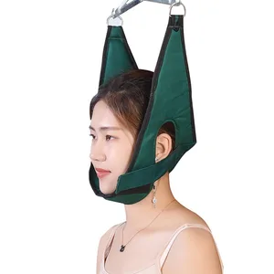 Portable Hanging Cervical Neck Traction Device Soft Neck Stretching Belt Pain Relief Metal Bracket Chiropractic Traction Cushion