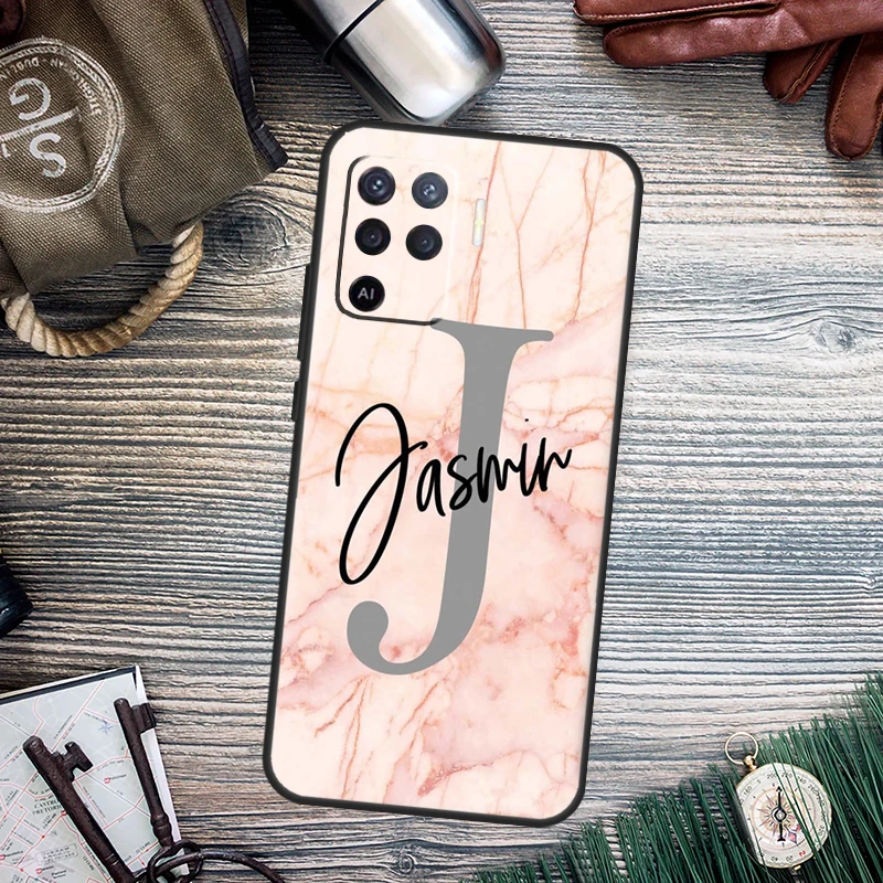 Personalized Custom Marble Initial Name Phone Case