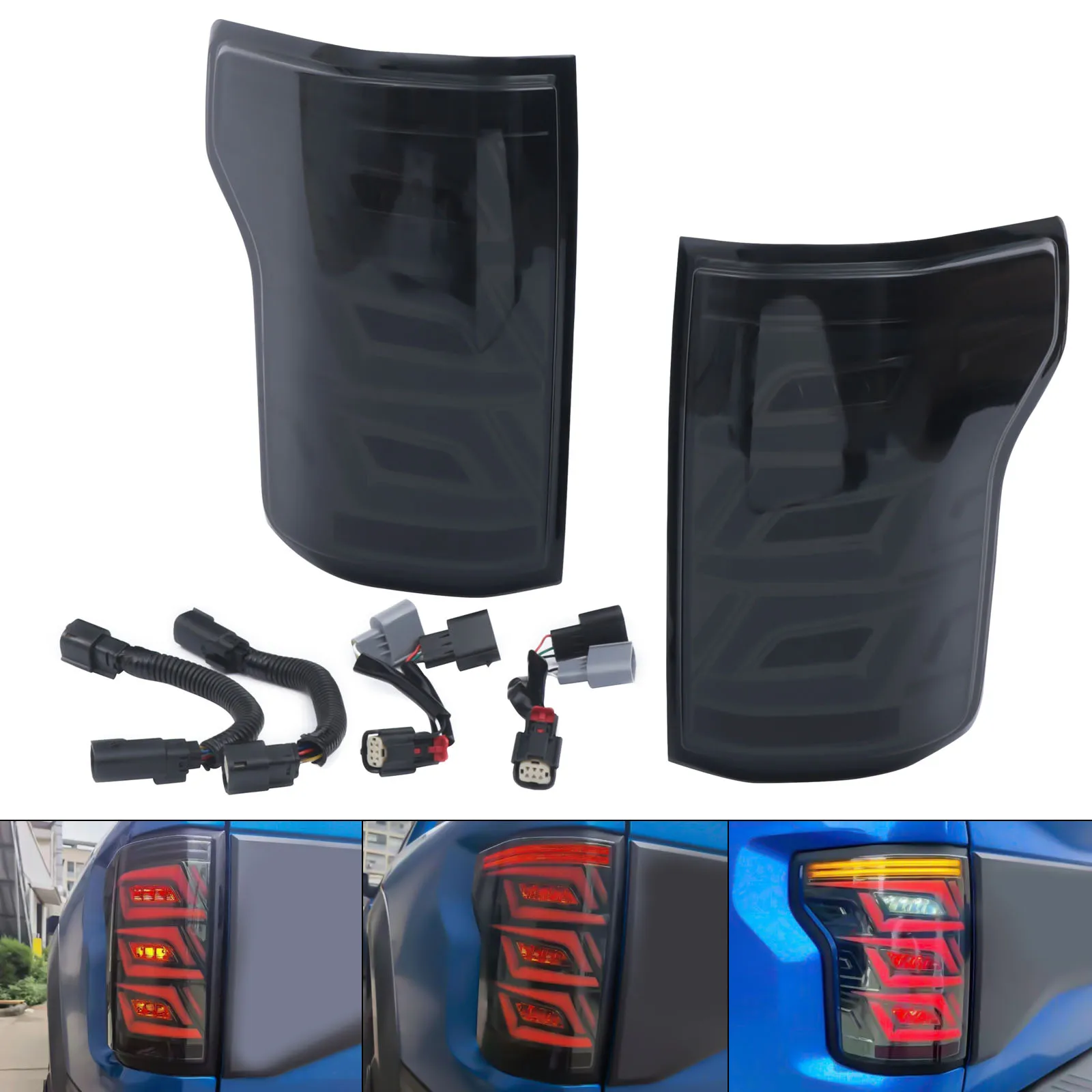 

For Ford F150 2015-2019 Sequential Turn Signal Assembly LED Tail Lights 2PCS