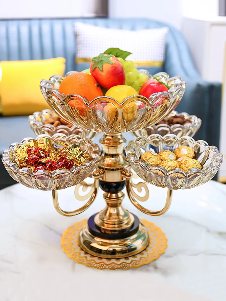 Modern Fruit Bowl Basket Tea Platter Layered for Wedding Banquet