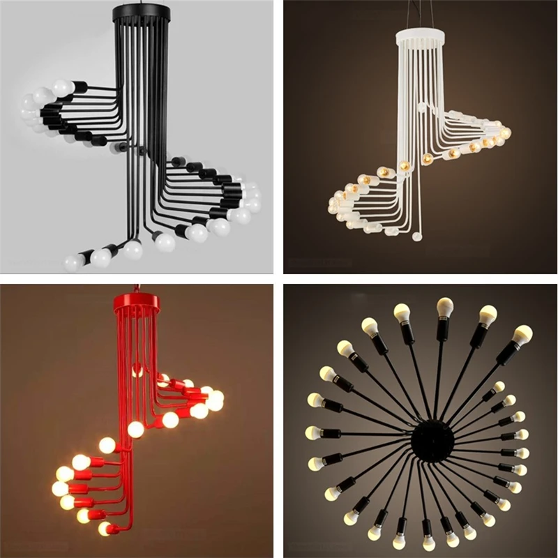 Современные светодиодные потолочные люстры в скандинавском стиле вращающаяся