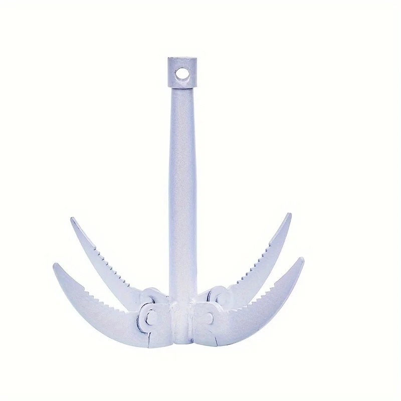 High-Efficiency Foldable Weed Remover with 393.7" Rope-Galvanized Iron, Easy Aquatic Plant Extraction, Includes Quad Anchor