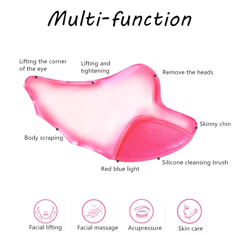 Electric Luminous Scraping Board Facial Massage Scraper Natural Jade Face Lifting Anti Wrinkle Slimming Health Skin Care 40#804