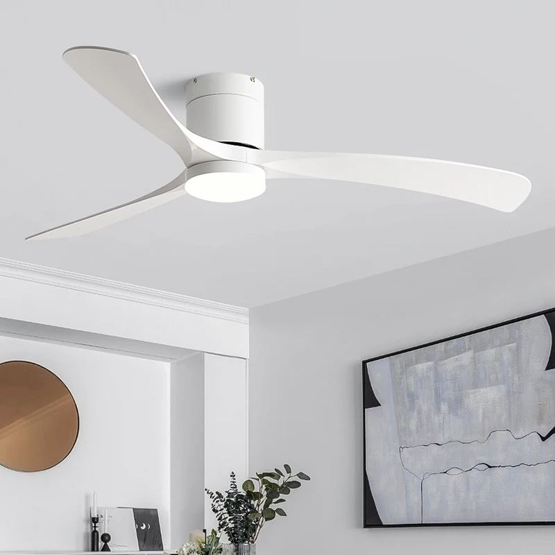 46Inch Low Floor Ceiling Fan Light Modern ABS Blade DC Remote Control Led for Restaurant Bedroom 110V 220V