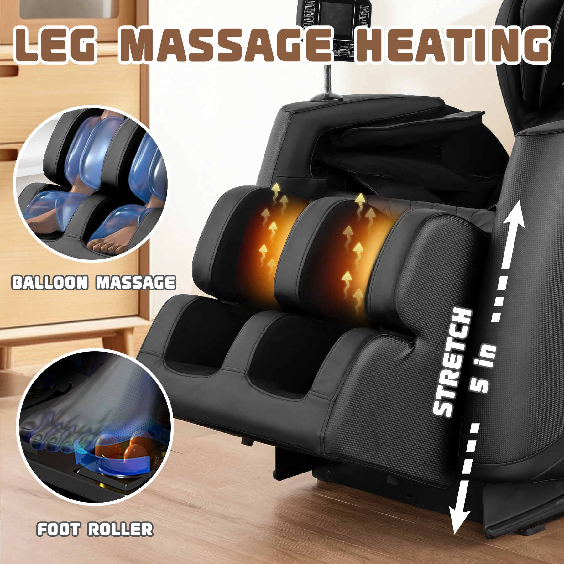 Zero Gravity Massage Chair with Heating and Bluetooth