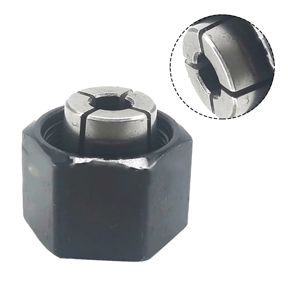 6.35MM Router Collet For DW6214 DW621 DW625 DW616 DW618 DW621K Router Steel Balck Router Collet Power Tools Parts High Quality