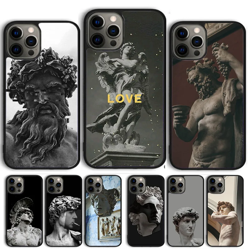 Greek Aesthetics Plaster statue Phone Case Cover For iPhone 15 11 13 14