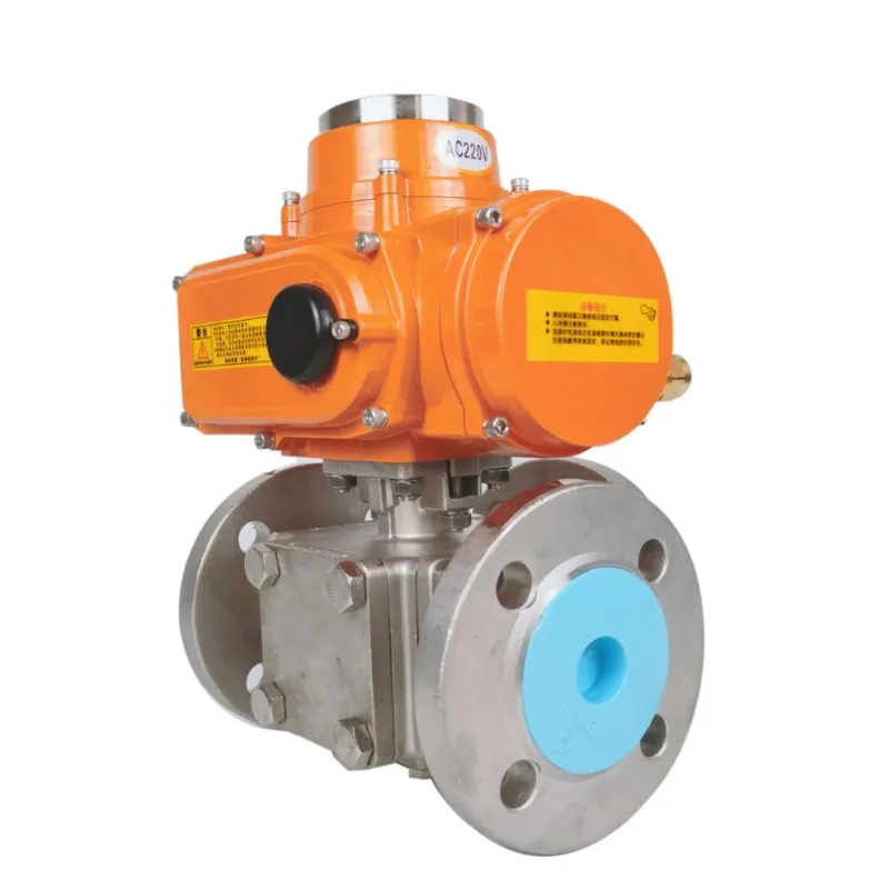 

Motor 220v Part Turn Solenoid Electric Actuator with Three Way Ball Valve
