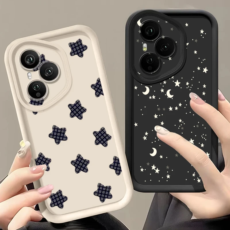 Star Moon Pattern Shockproof Soft TPU Silicone Phone Case – Stylish Protective Back Cover