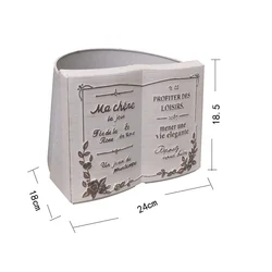 Elegant Resin Flower Pot Book - Shaped Planter: Stylish Indoor Garden Decor (A1)
