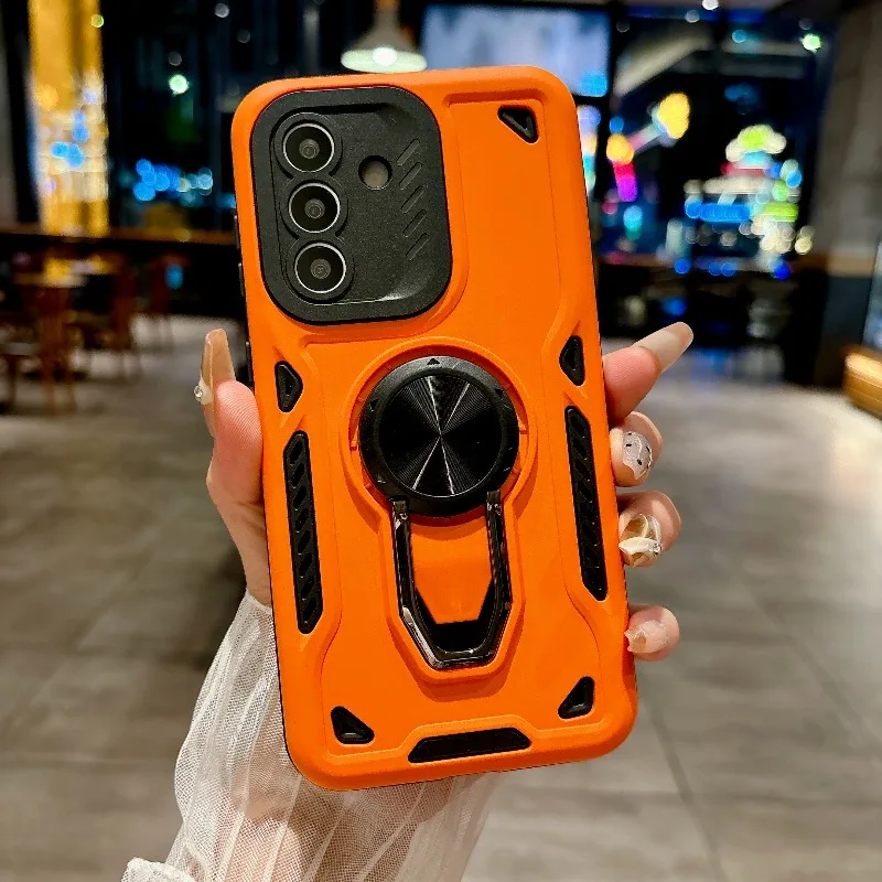 Luxurious Armored 360° Rotating Metal Ring Protective Case