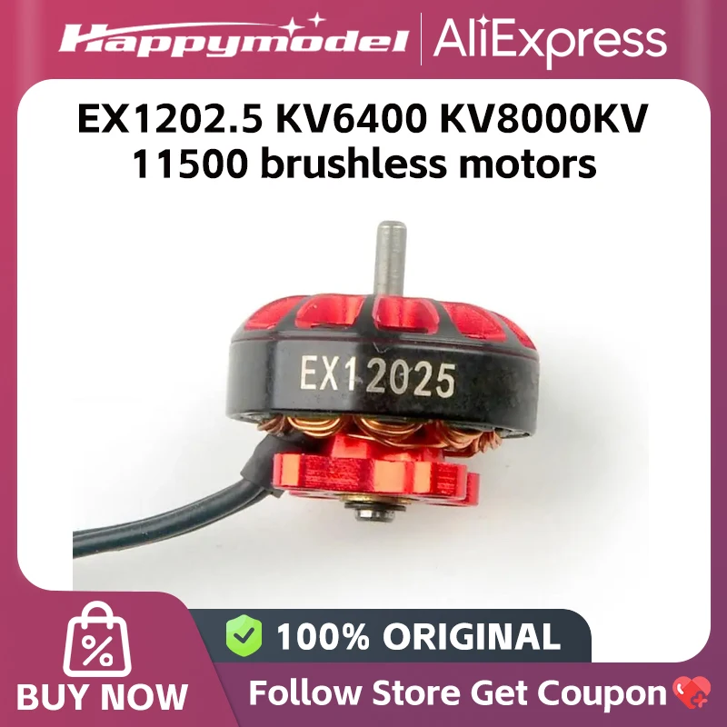 1/2/4 PCS Happymodel EX1202.5 1202.5 6400KV 8000KV 11500KV 2-3S Brushless Motor for RC FPV Racing Drone Crux3 Babytooth