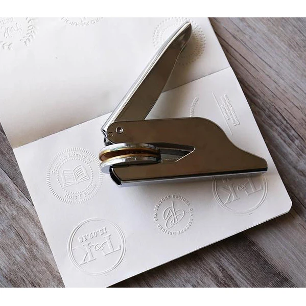 Personalized Book Embosser Your Own Designs Ex Libris Custom Embosser Seal  Stamp Personalized Customized 4cm From The Library Of - Stamps - AliExpress