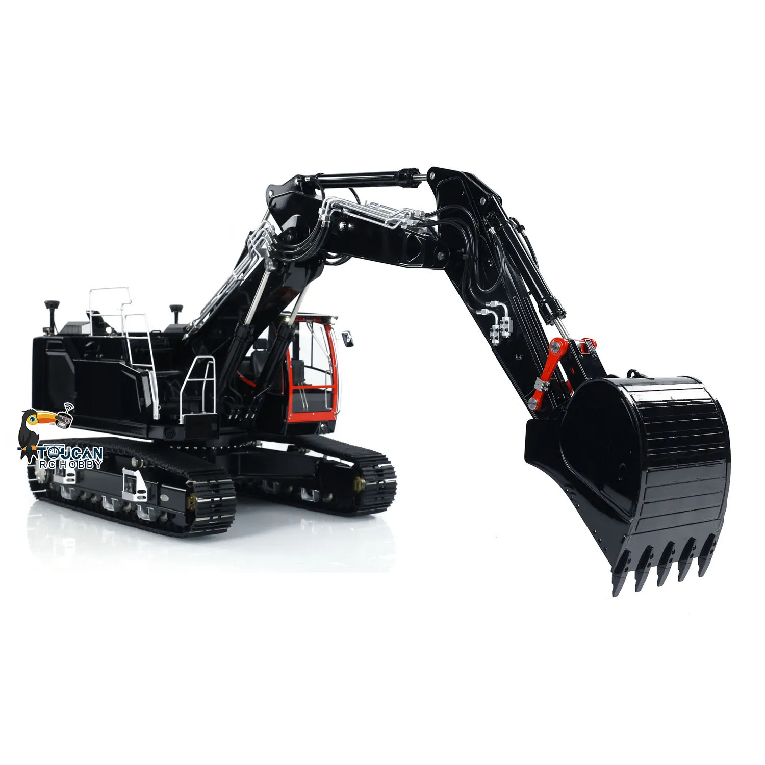 LESU 945 RC Hydraulic Excavator 3-Arm Metal Digger RTR 1/14 Remote Control Heavy Duty Machine PL18EV Lite Light System Toy Model 3