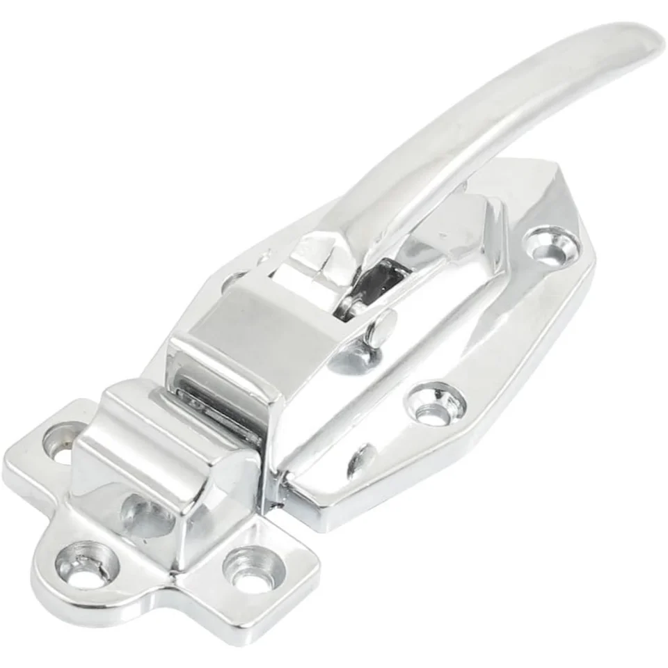 Durable Zinc Freezer Door Latch Handle Silver