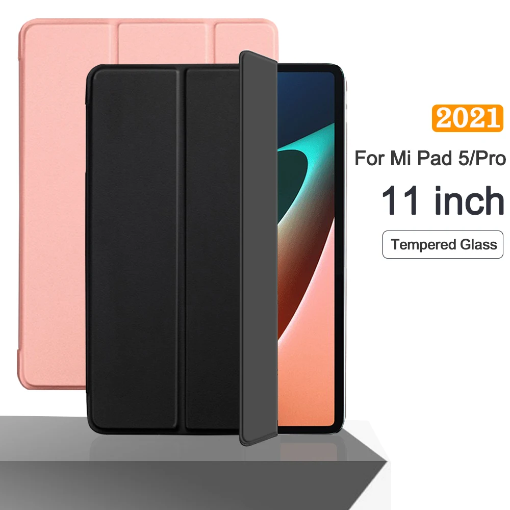 Flip Tablet Case For Xiaomi Mi Pad 5 Pro 11'' PU Leather Smart Cover Auto Wake