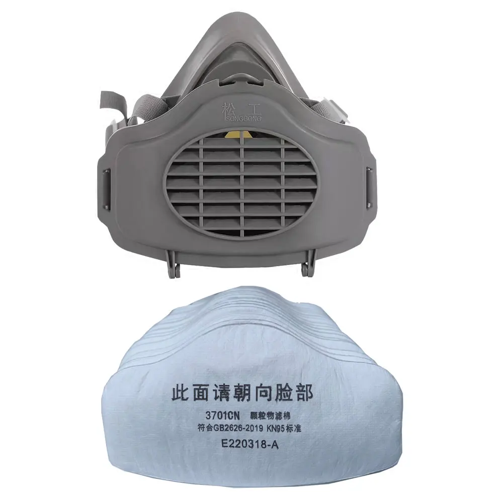 Dustproof Respirator 3200 Dustproof Half Mask Respirator Suitable For Spray Paint Carpentry Grinding House Decoration And Filter Accessory