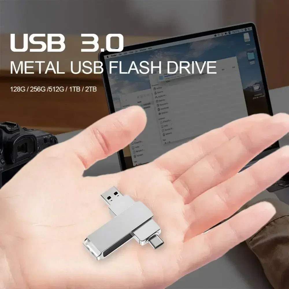 Xiaomi Metal 16TB U Disk Flash Drive USB 3.0 Type-C Interface High Speed File Transfer 8TB 4TB Large Capacity Mechanical Style