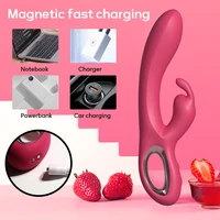 Kaninchen Vibrator für Frauen g Punkt Klitoris Stimulator 10 Geschwindigkeiten weibliche Vagina Mastur bator Doppel motoren Dildo Sexspielzeug für Erwachsene 6