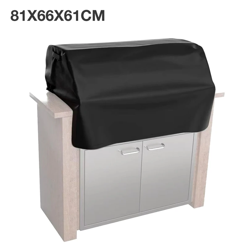 A16F-Waterproof Windproof Grill Covers For Built-In Barbecue Grill Top With Waterproof Coating Outdoor BBQ Top Protect