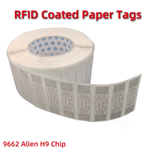 RFID UHF 태그 스티커, 860-960MHz 장거리 외계인 H9 라벨 접착제, 스포츠 타이밍 경주 차량, 10 개 3